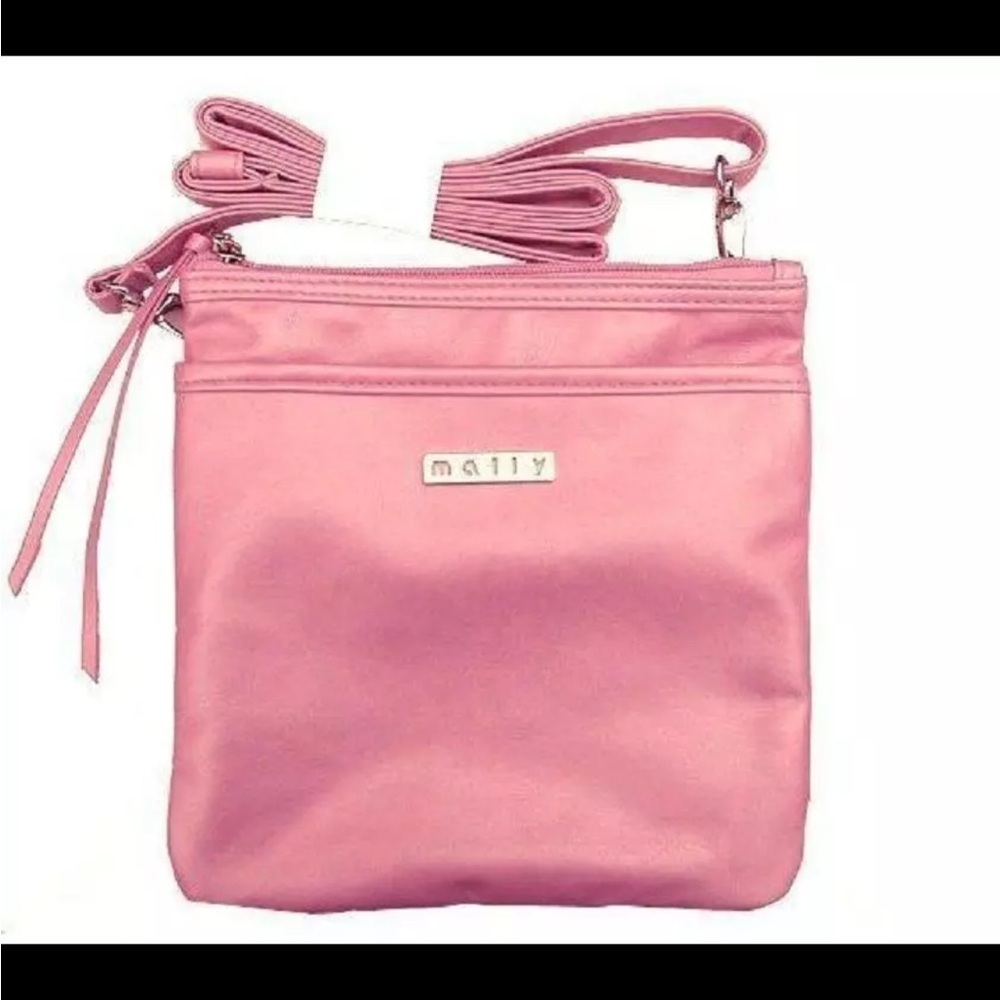 Mally Beauty Crossbody Purse / Cosmetics Bag - Pink w/pink lining. - BRAND NEW